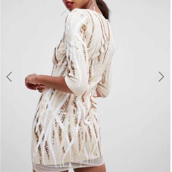 TFNC Swirl Pattern Sequin Dress - Picture 1 of 3